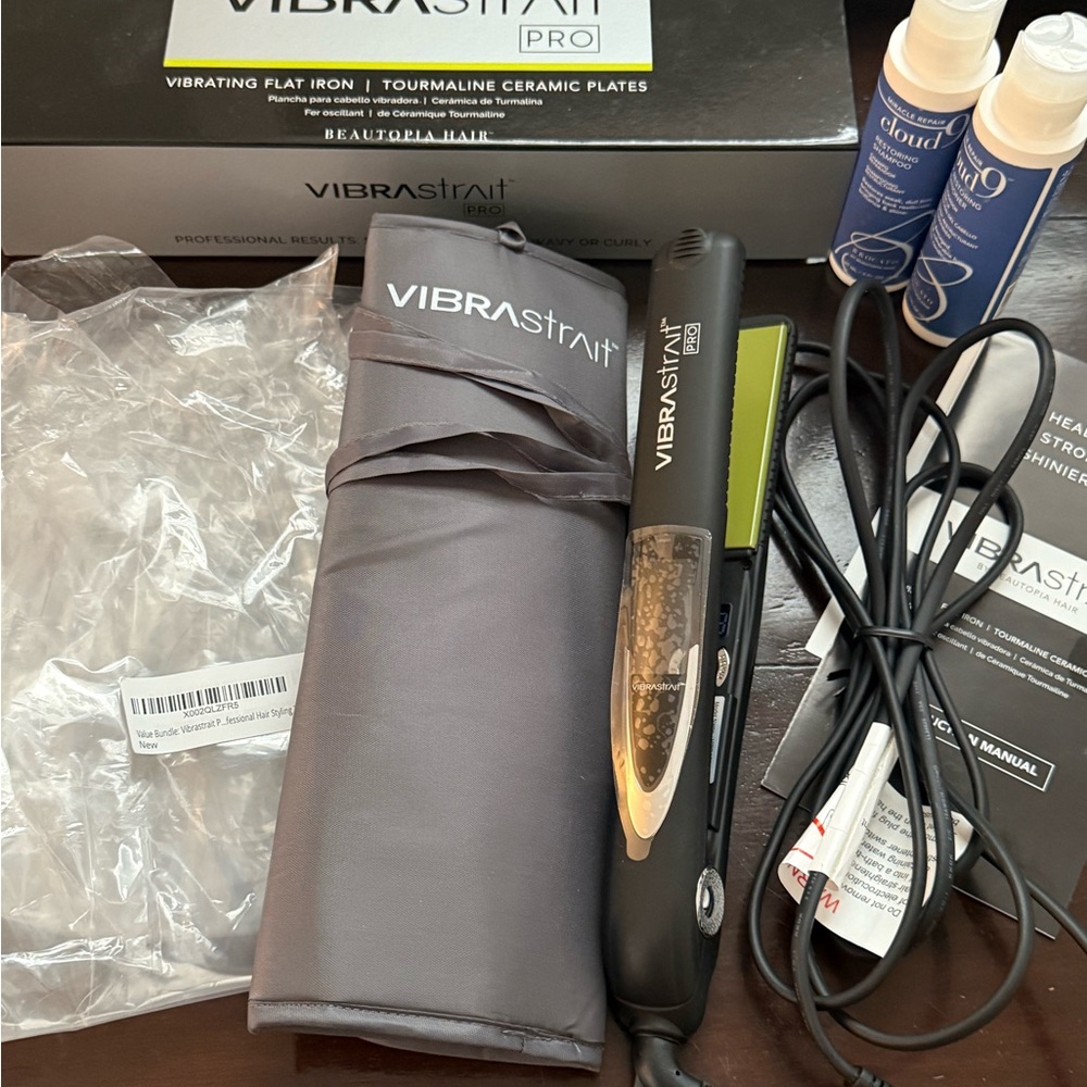 Pro Vibrating Flat Iron 1” - Black